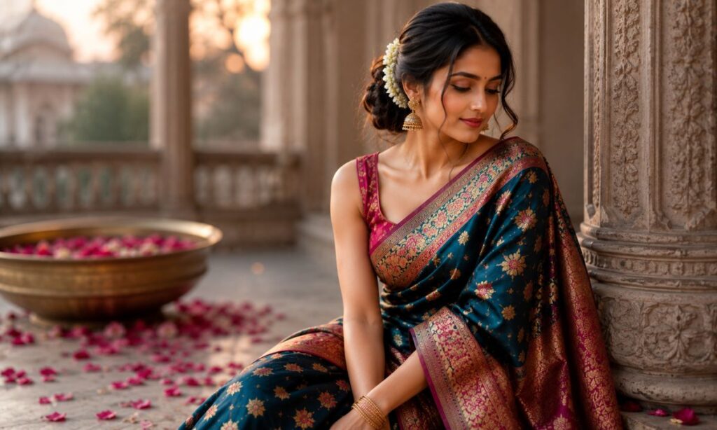 Saree Caption in Marathi