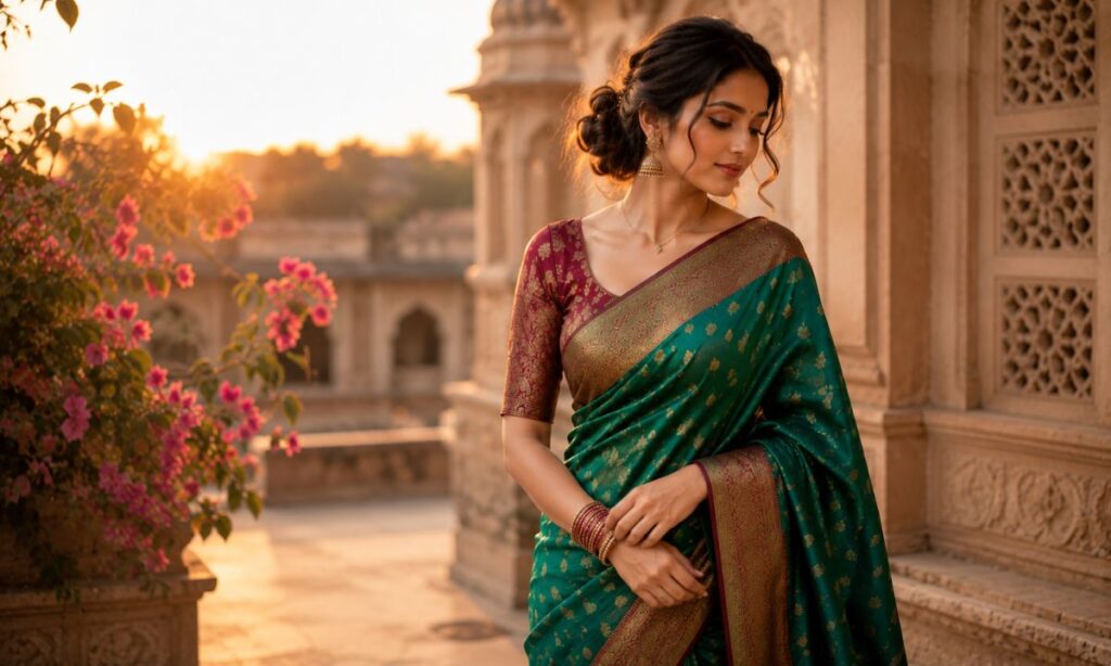 Saree Caption in Marathi 