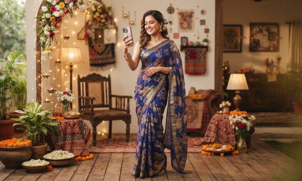 Saree Captions
