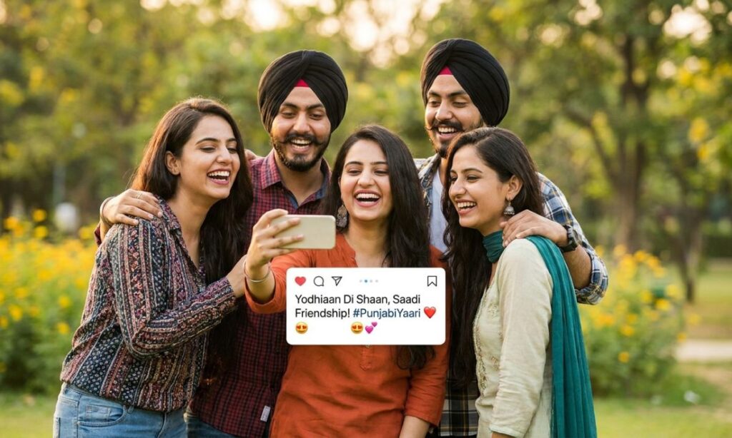 Punjabi Captions for Selfies