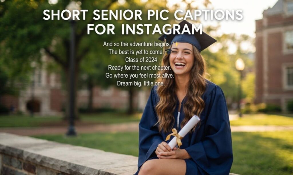 Short senior pic captions for Instagram