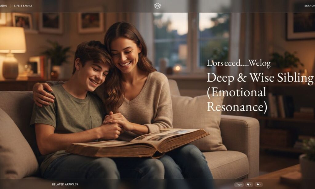 Deep & Wise Sibling Reminders (Emotional Resonance)
