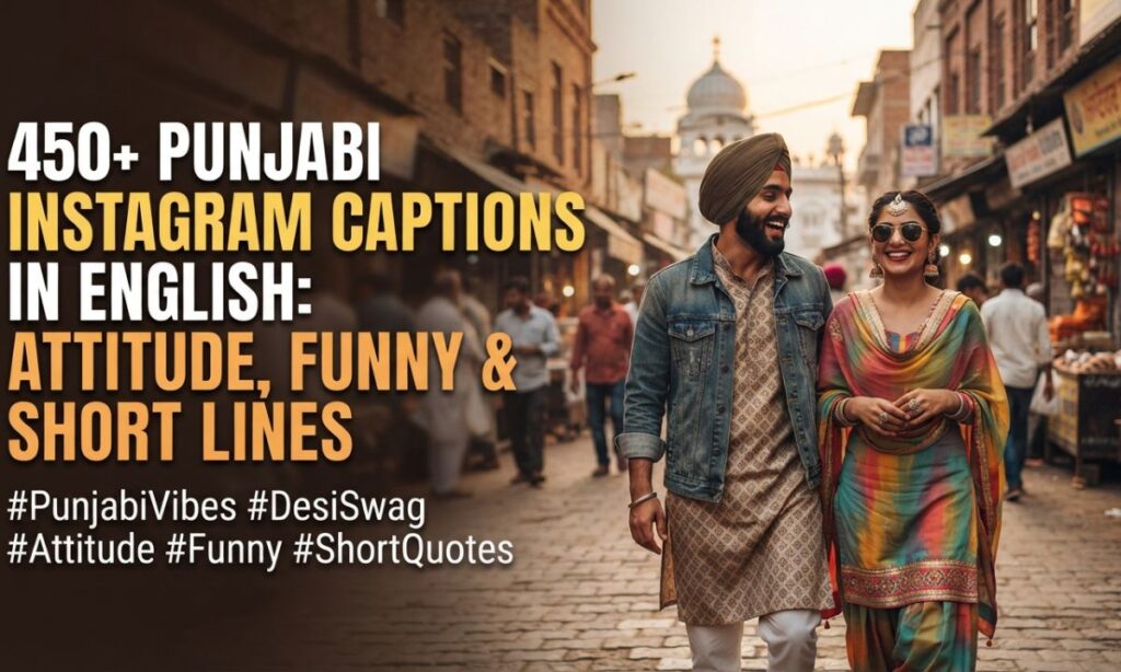 Punjabi Instagram Captions in English Attitude, Funny & Short Lines