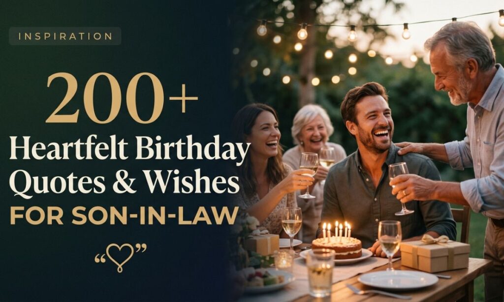 Heartfelt Birthday Quotes & Wishes for Son-in-Law