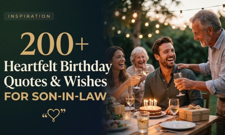 Heartfelt Birthday Quotes & Wishes for Son-in-Law